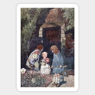 The Children's Garden by Charles Robinson Sticker